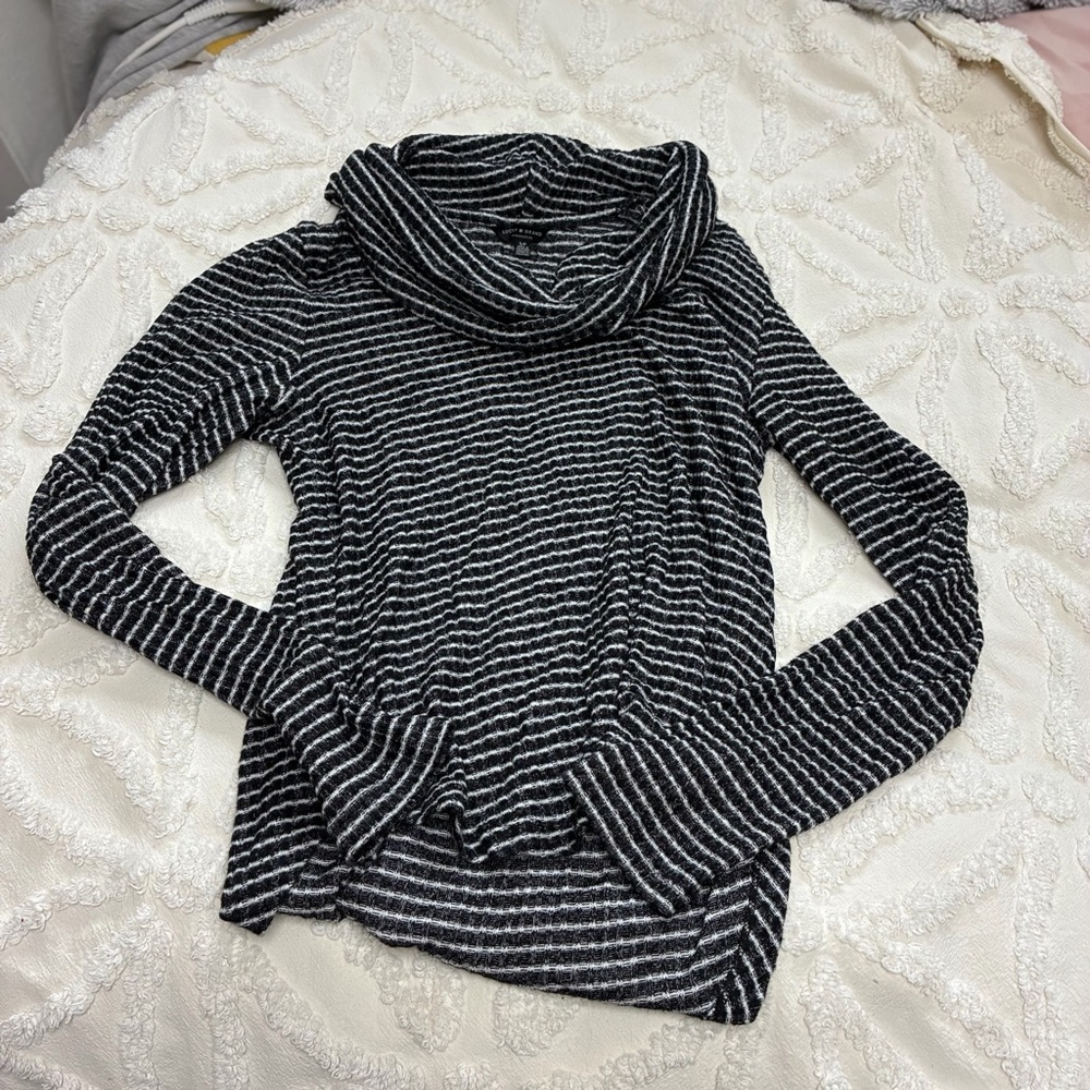 Lucky Brand Bonne Chance striped cowl neck sweater